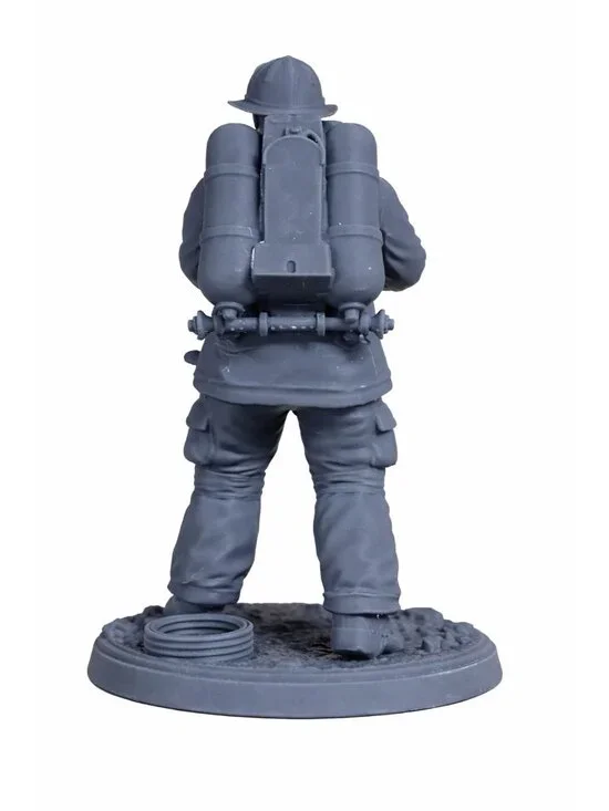 Winter Park Collectibles Heroes in Action Resin Fireman Carrying Baby Figure - Picture 7 of 8